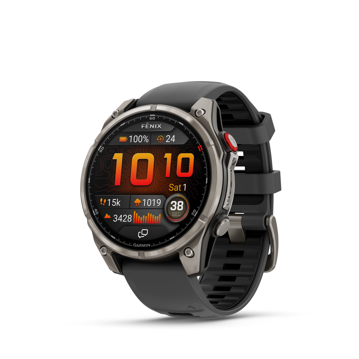 f?nix® 8 Pro – 47 mm, AMOLED, Sapphire, Titanium with Graphite/Black Silicone Band