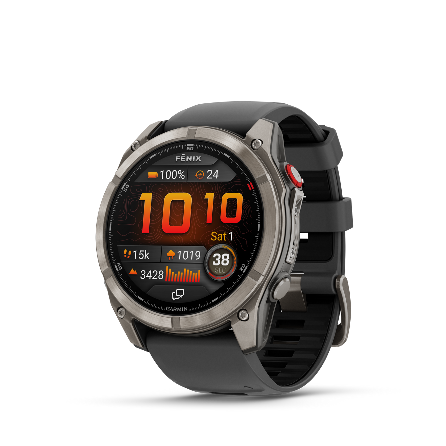f?nix® 8 Pro – 51 mm, AMOLED, Sapphire, Titanium with Graphite/Black Silicone Band