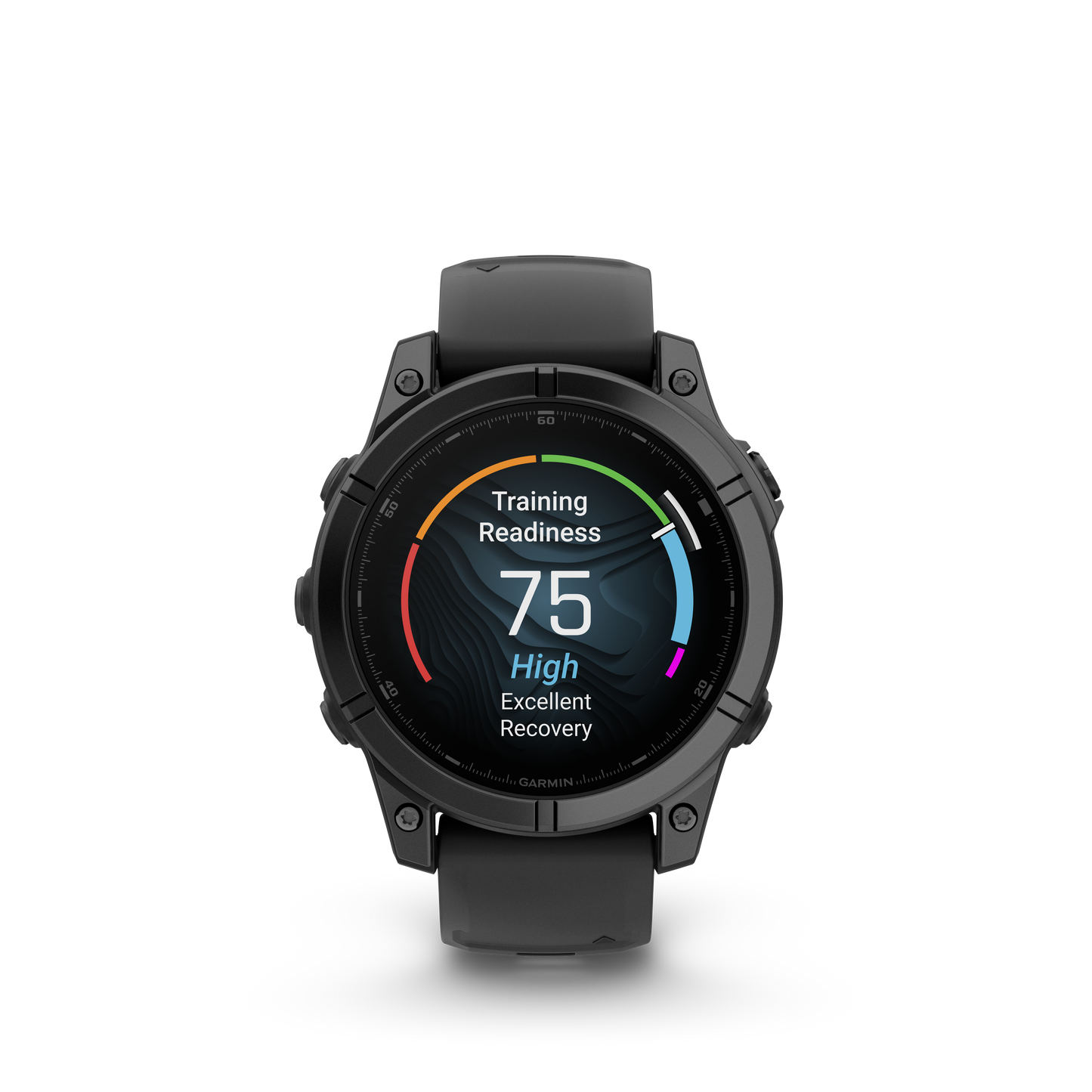 Garmin f?nix E – 47 mm, AMOLED Slate Gray Steel with Black Silicone Band