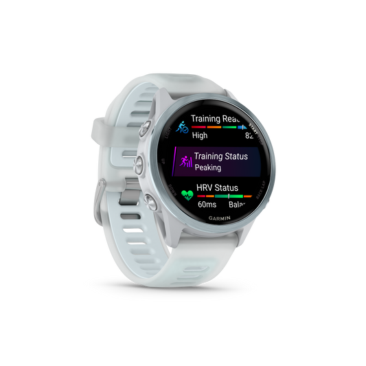 Forerunner® 570 - 42mm, Cloud Blue Aluminum with Translucent Whitestone/Cloud Blue Band