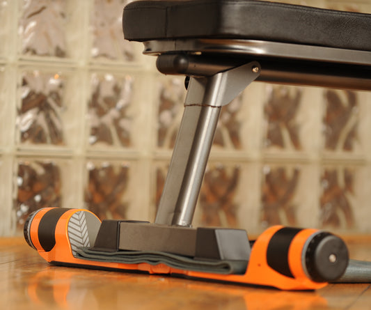 MAXPRO Foldable Steel Fitness Bench - Black