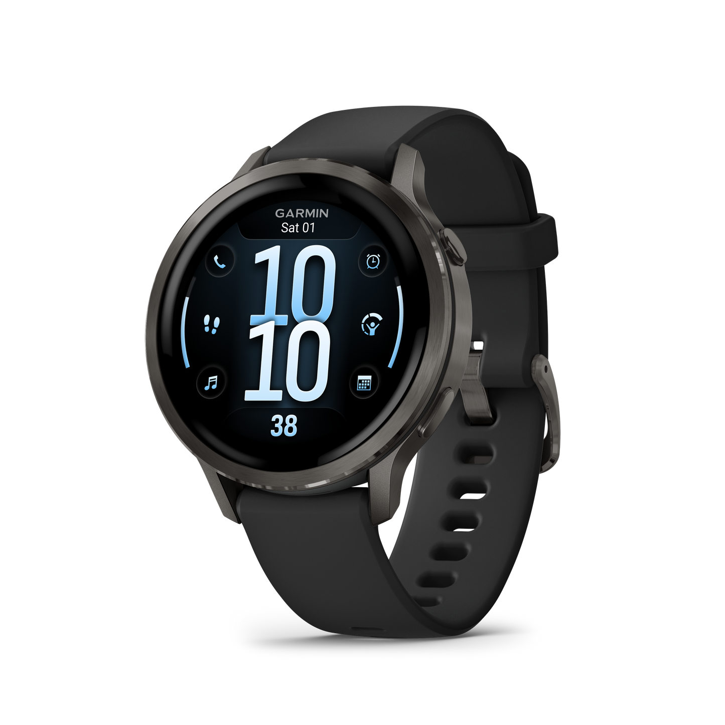 Venu® 4 – 41 mm, Slate with Black Silicone Band