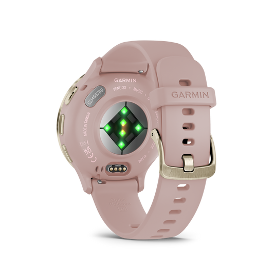 Venu 3S - 41 mm - Soft Gold Stainless Steel Bezel with Dust Rose Case and Silicone Band