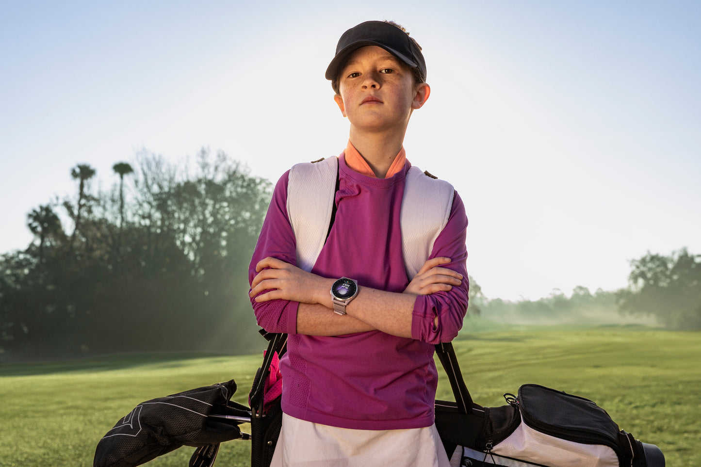 Approach J1 - Silver Aluminum Bezel with Lilac ComfortFit Fabric Band