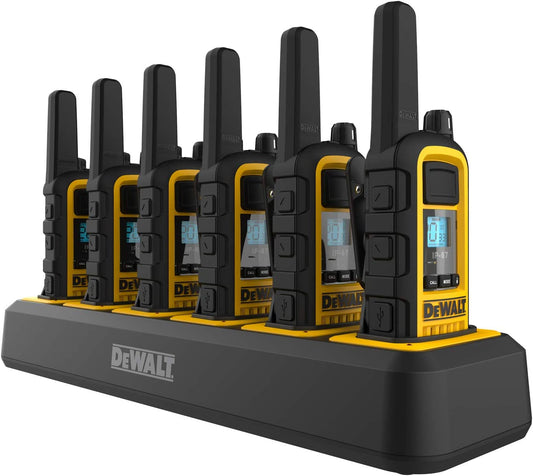Dewalt Heavy Duty 48 DXFRS800 Radios with 8X 6 Port Chargers