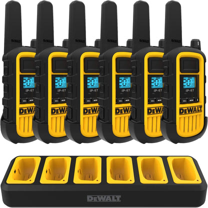Dewalt Heavy Duty 12 DXFRS800 Radios with 2X 6 Port Chargers