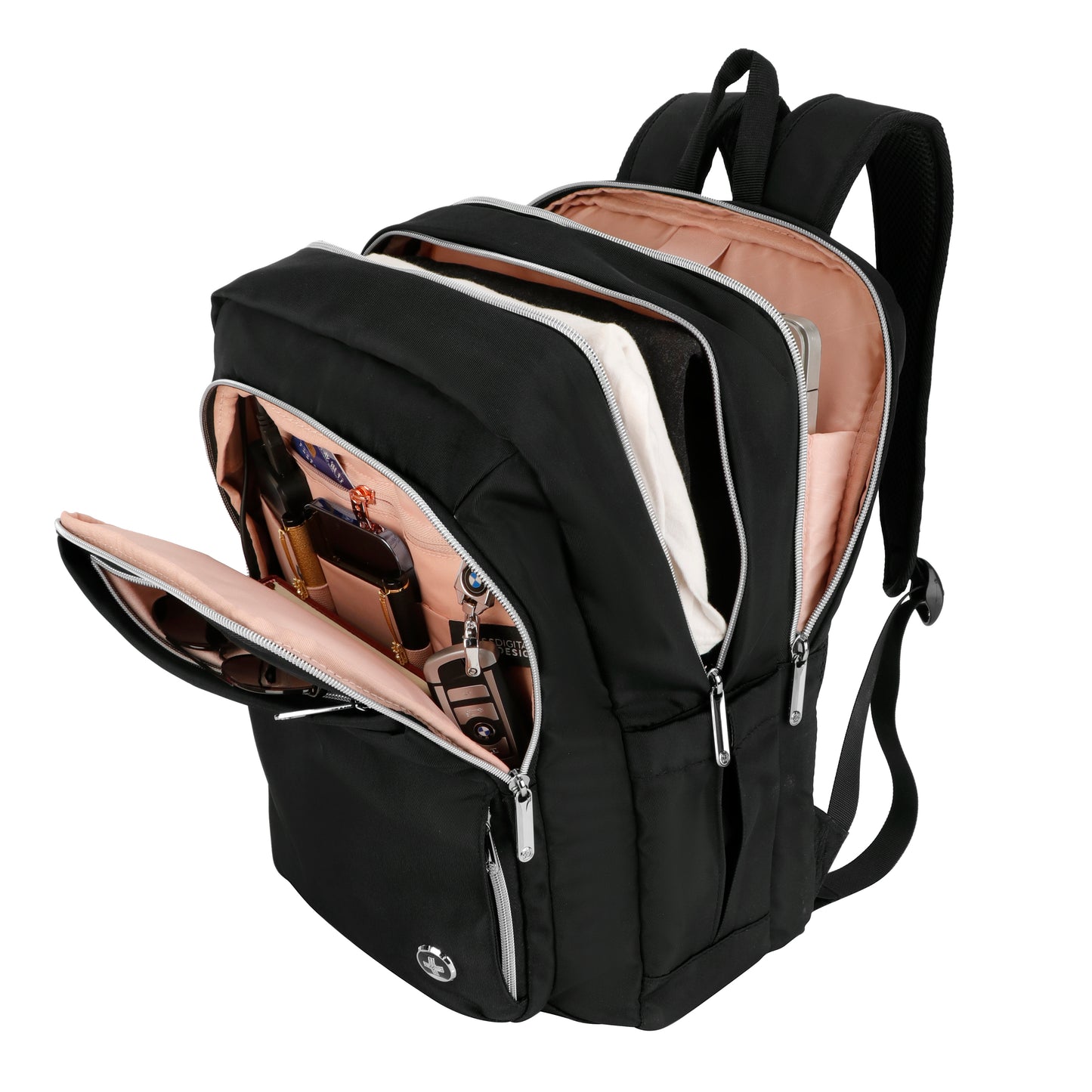 KATY ROSE Black Platinum Backpack with SDD Finder