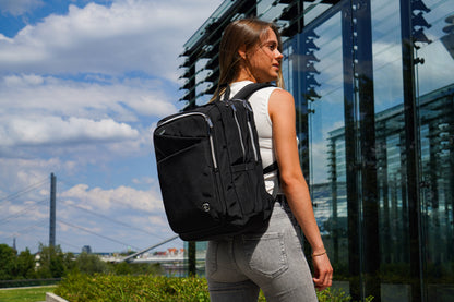 KATY ROSE Black Platinum Backpack with SDD Finder