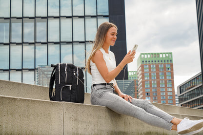 KATY ROSE Black Platinum Backpack with SDD Finder