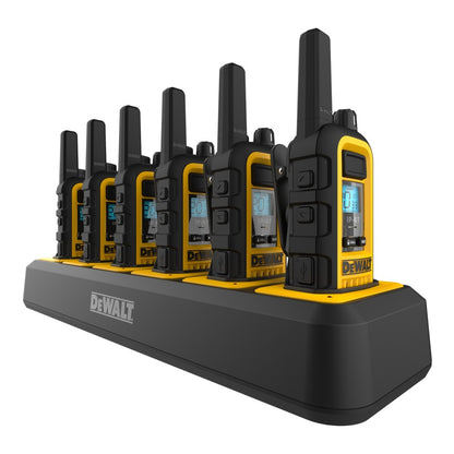 Dewalt Heavy Duty 48 DXFRS300 Radios with 8X 6 Port Chargers