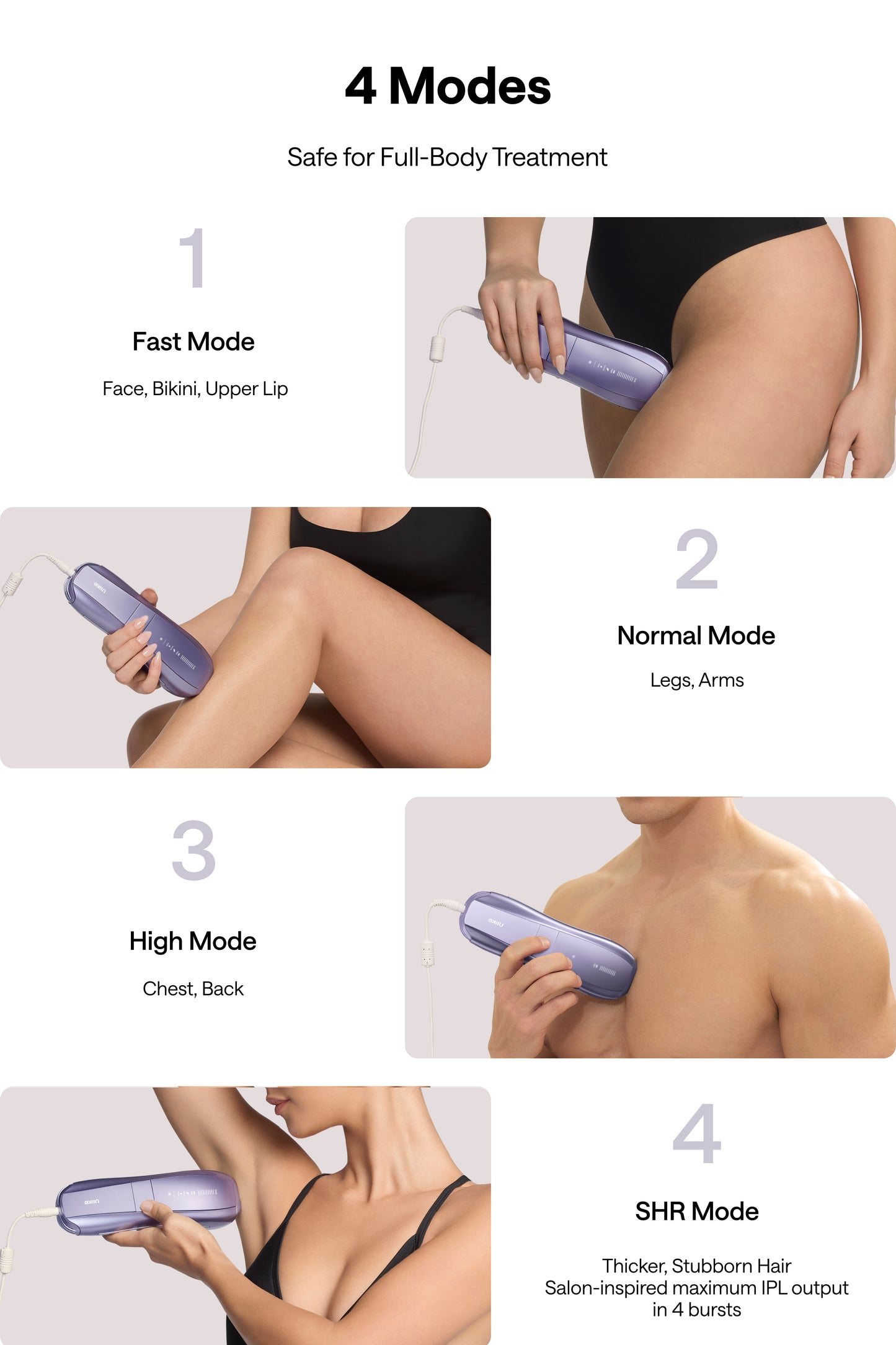 Ulike Air 10, Purple - IPL Hair Removal Device