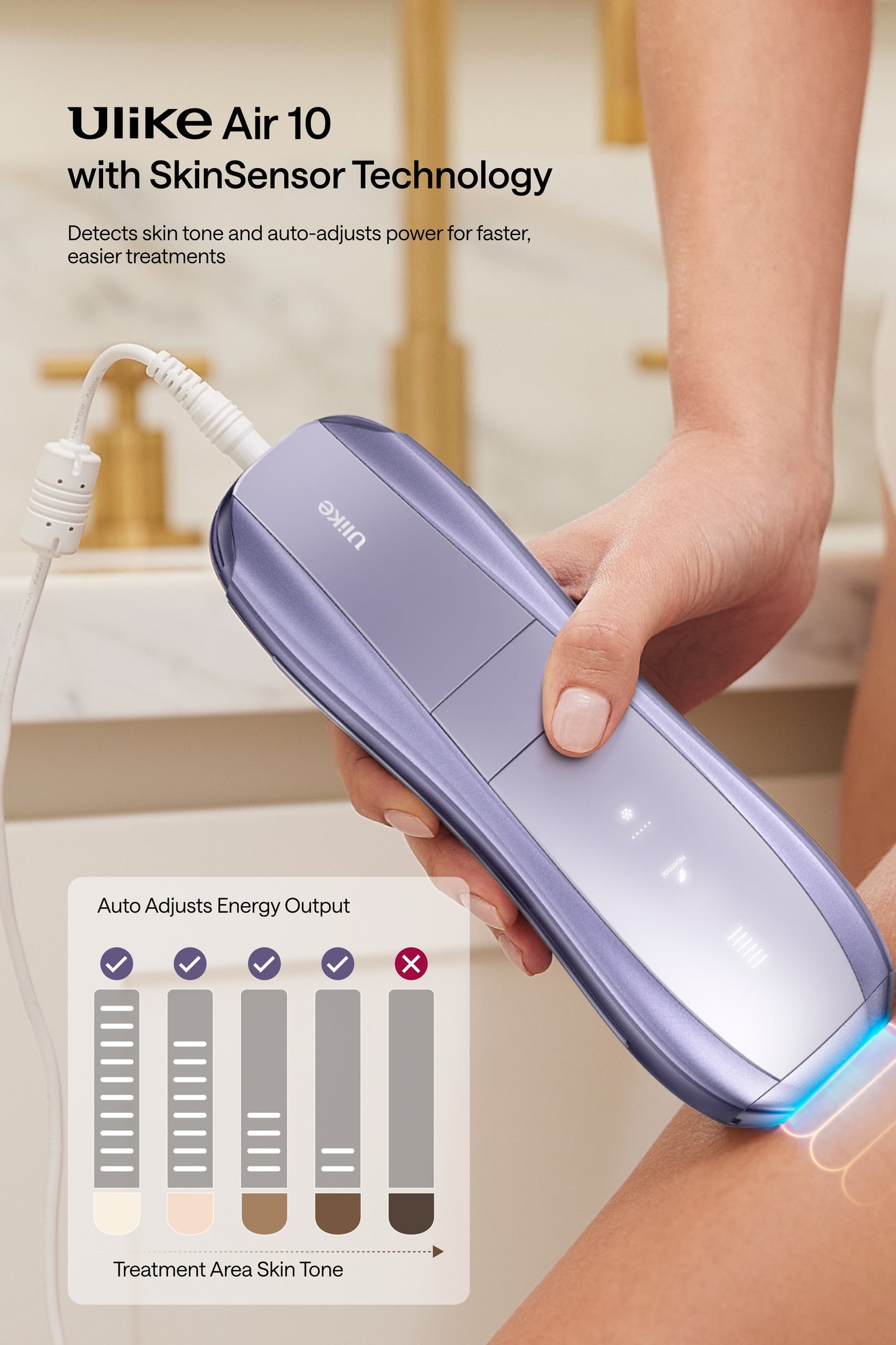 Ulike Air 10, Purple - IPL Hair Removal Device