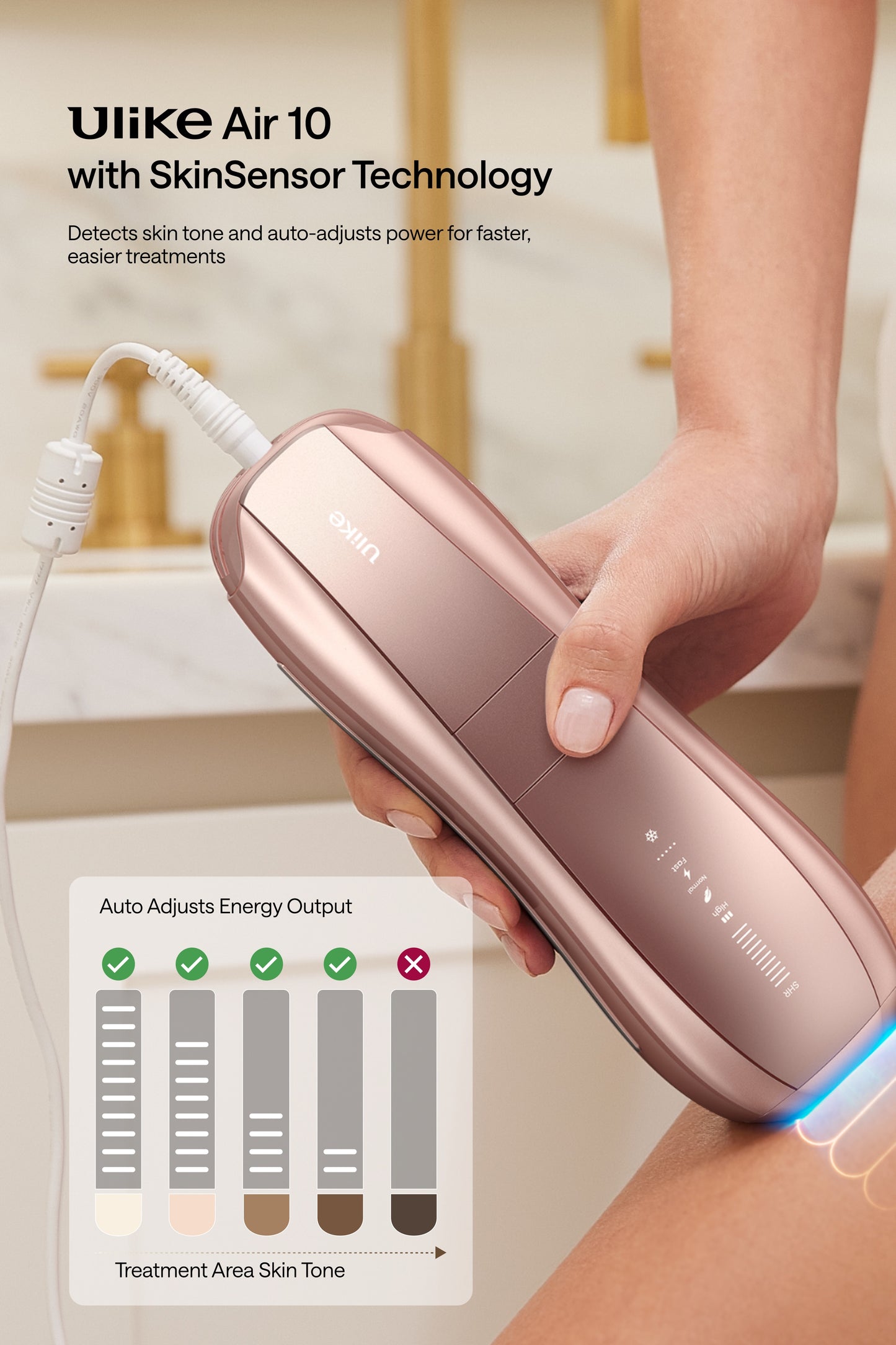 Ulike Air 10, Pink - IPL Hair Removal Device