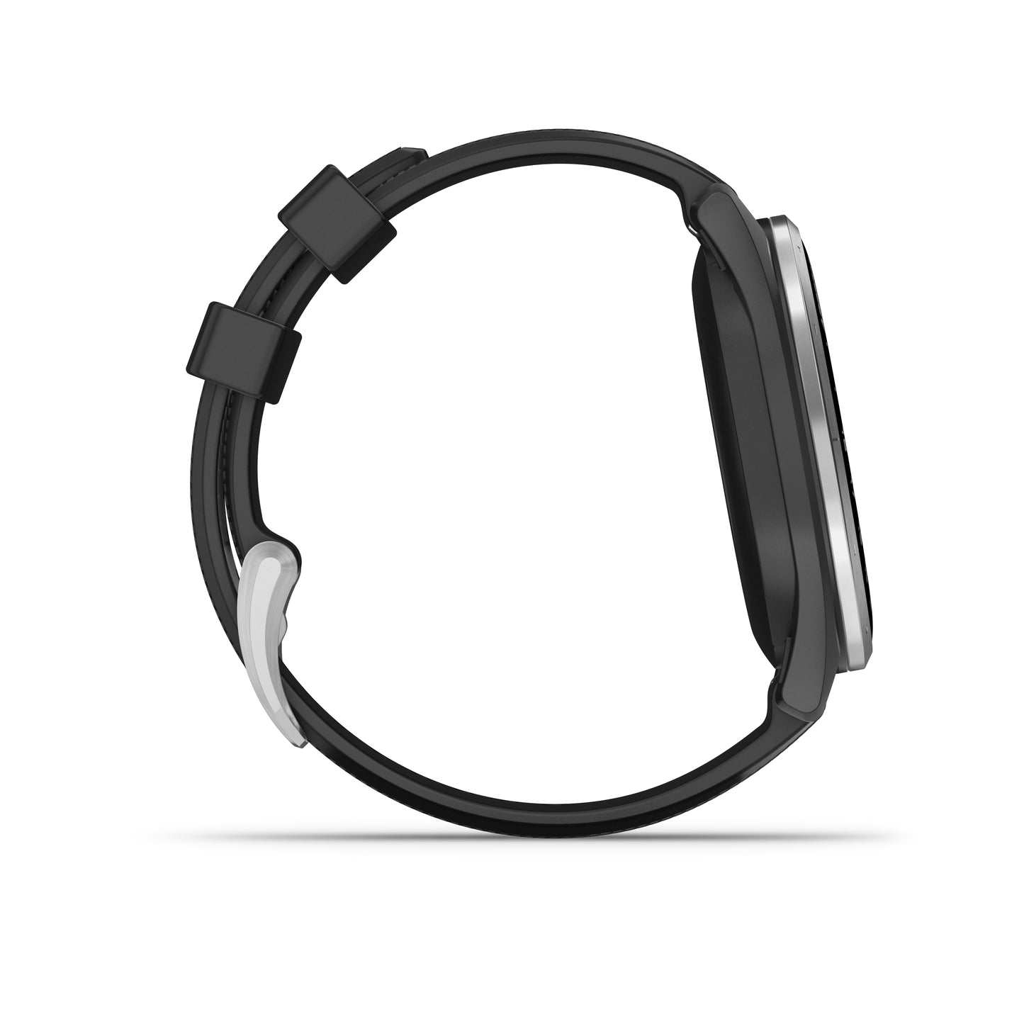 Approach® S44, Silver Aluminum Bezel with Black Silicone Band