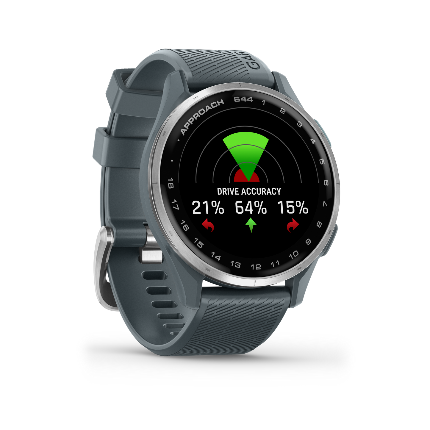 Approach® S44, Silver Aluminum Bezel with Twilight Silicone Band