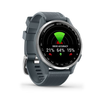 Approach® S44, Silver Aluminum Bezel with Twilight Silicone Band