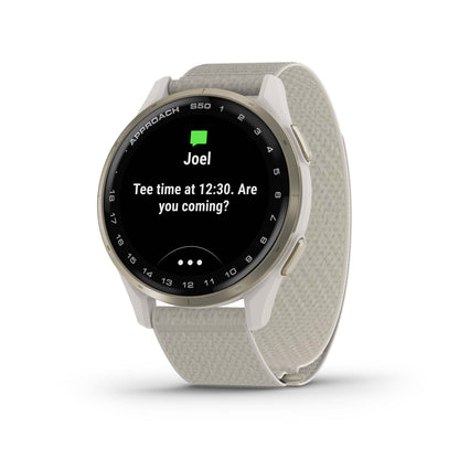 Approach® S50, Cream Gold Aluminum Bezel with Ivory ComfortFit Nylon Band