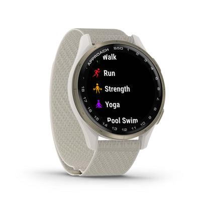 Approach® S50, Cream Gold Aluminum Bezel with Ivory ComfortFit Nylon Band