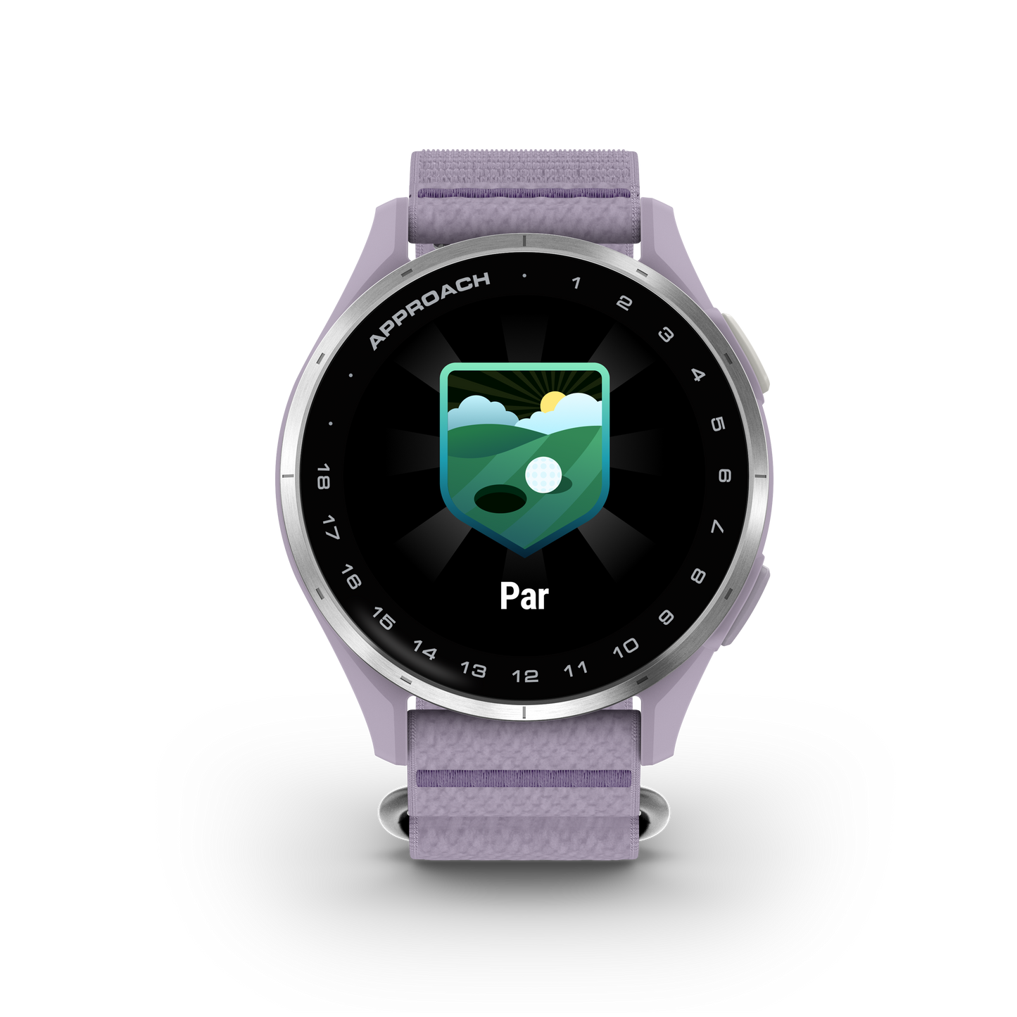 Approach J1 - Silver Aluminum Bezel with Lilac ComfortFit Fabric Band