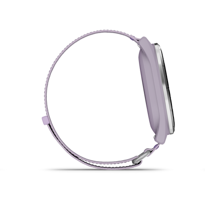 Approach J1 - Silver Aluminum Bezel with Lilac ComfortFit Fabric Band