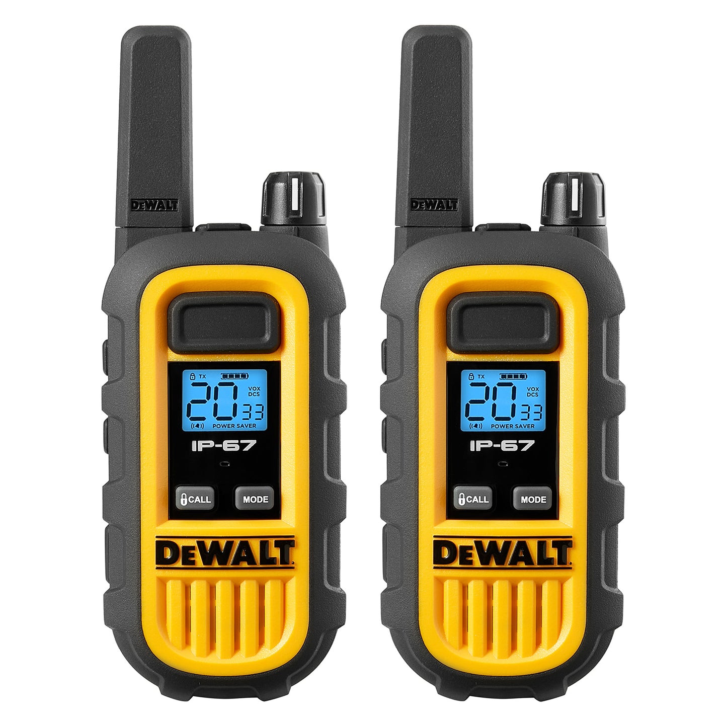 Dewalt Heavy Duty 6 DXFRS300 Radios with 6 Port Charger and 6 Remote Speaker Microphones