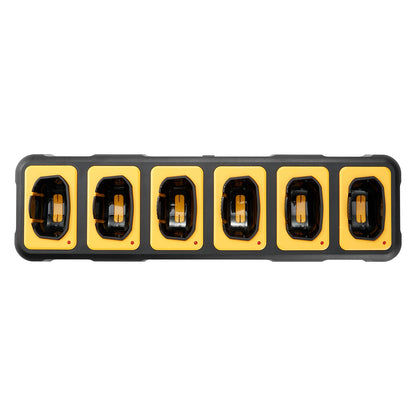 Dewalt Heavy Duty 6 DXFRS300 Radios with 6 Port Charger and 6 Remote Speaker Microphones