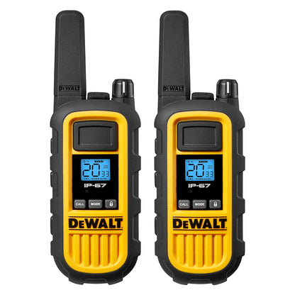 Dewalt Heavy Duty 6 DXFRS800 Radios with 6 Port Charger and 6 Remote Speaker Microphones