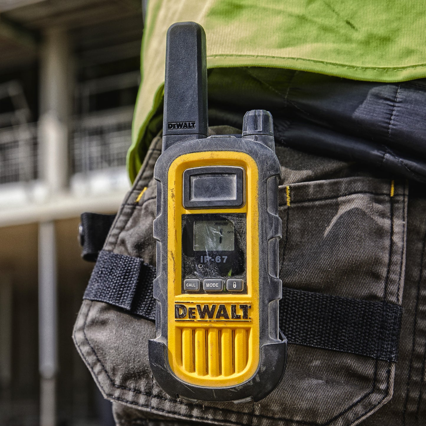 Dewalt Heavy Duty 6 DXFRS800 Radios with 6 Port Charger and 6 Remote Speaker Microphones