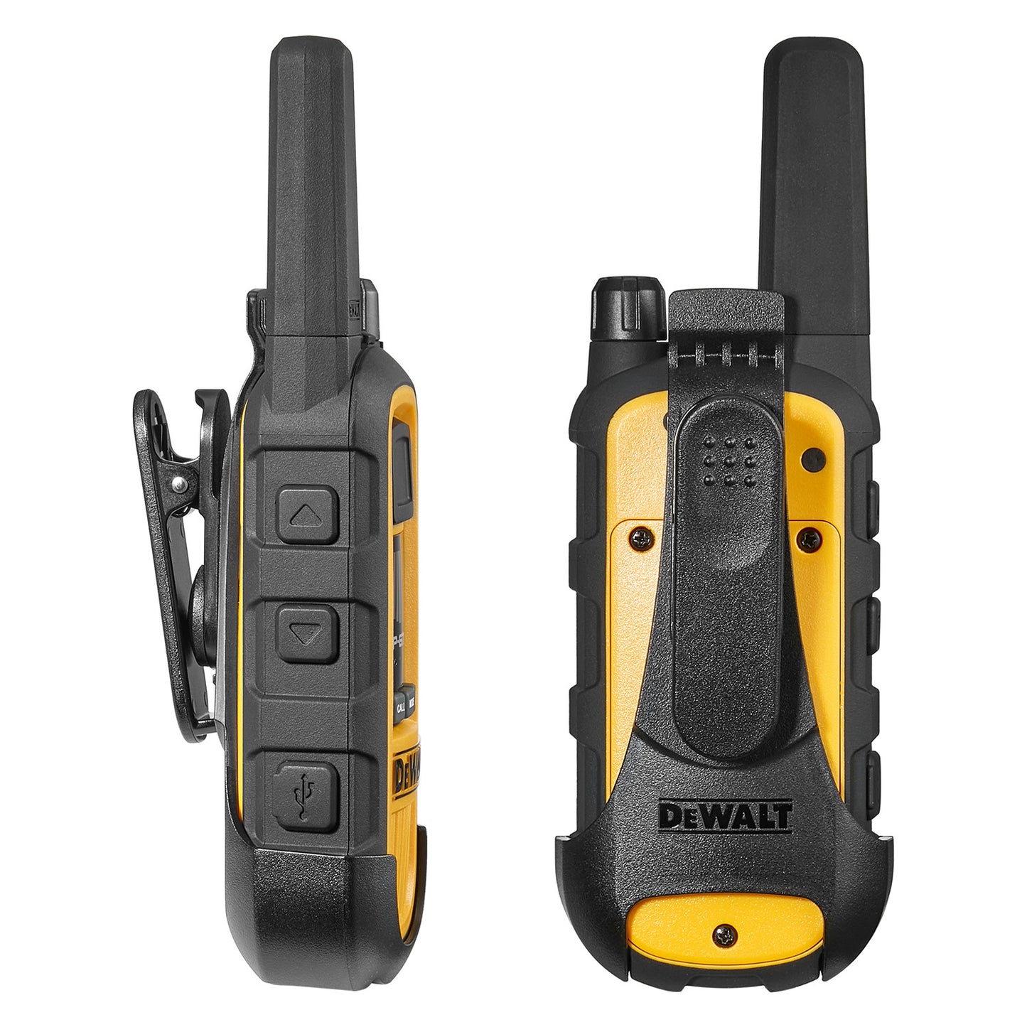 Dewalt Heavy Duty 6 DXFRS800 Radios with 6 Port Charger and 6 Remote Speaker Microphones
