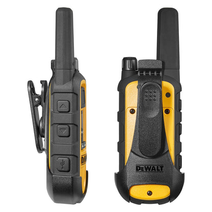 Dewalt Heavy Duty 6 DXFRS800 Radios with 6 Port Charger and 6 Remote Speaker Microphones