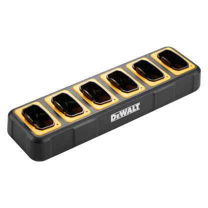 Dewalt Heavy Duty 6 DXFRS800 Radios with 6 Port Charger and 6 Remote Speaker Microphones