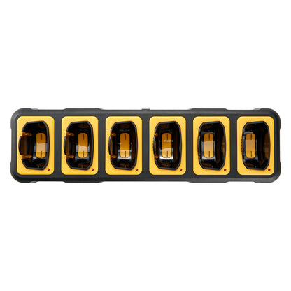 Dewalt Heavy Duty 6 DXFRS800 Radios with 6 Port Charger and 6 Remote Speaker Microphones