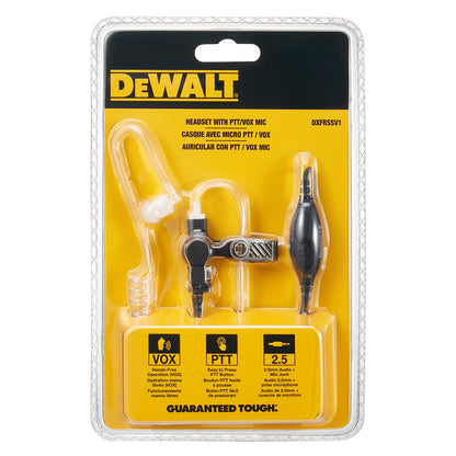 Dewalt Headset with PTT / VOX Microphone