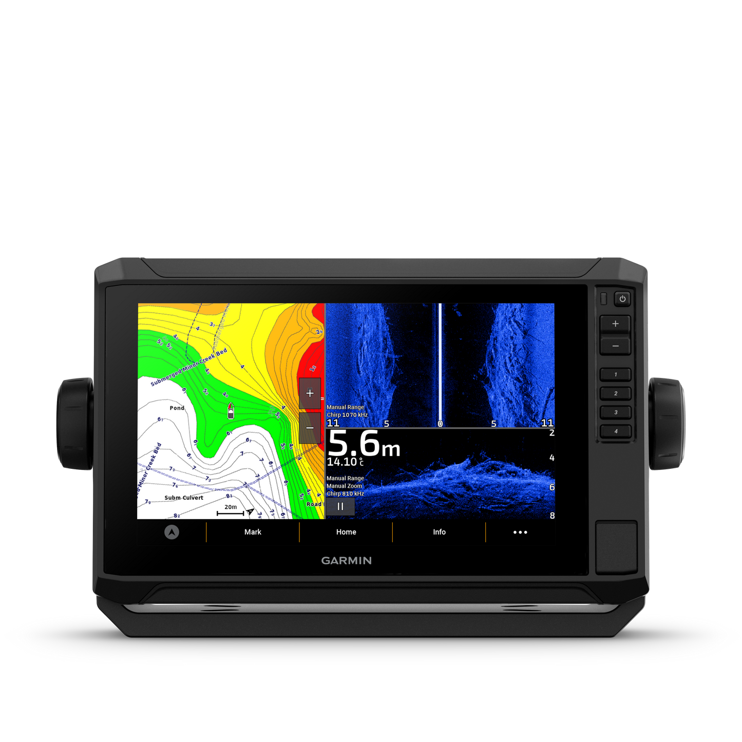 ECHOMAP™ UHD2 9" sv Chartplotters - 95sv with GT56UHD-TM Transducer and Garmin Navionics+ Canada & Alaska Mapping