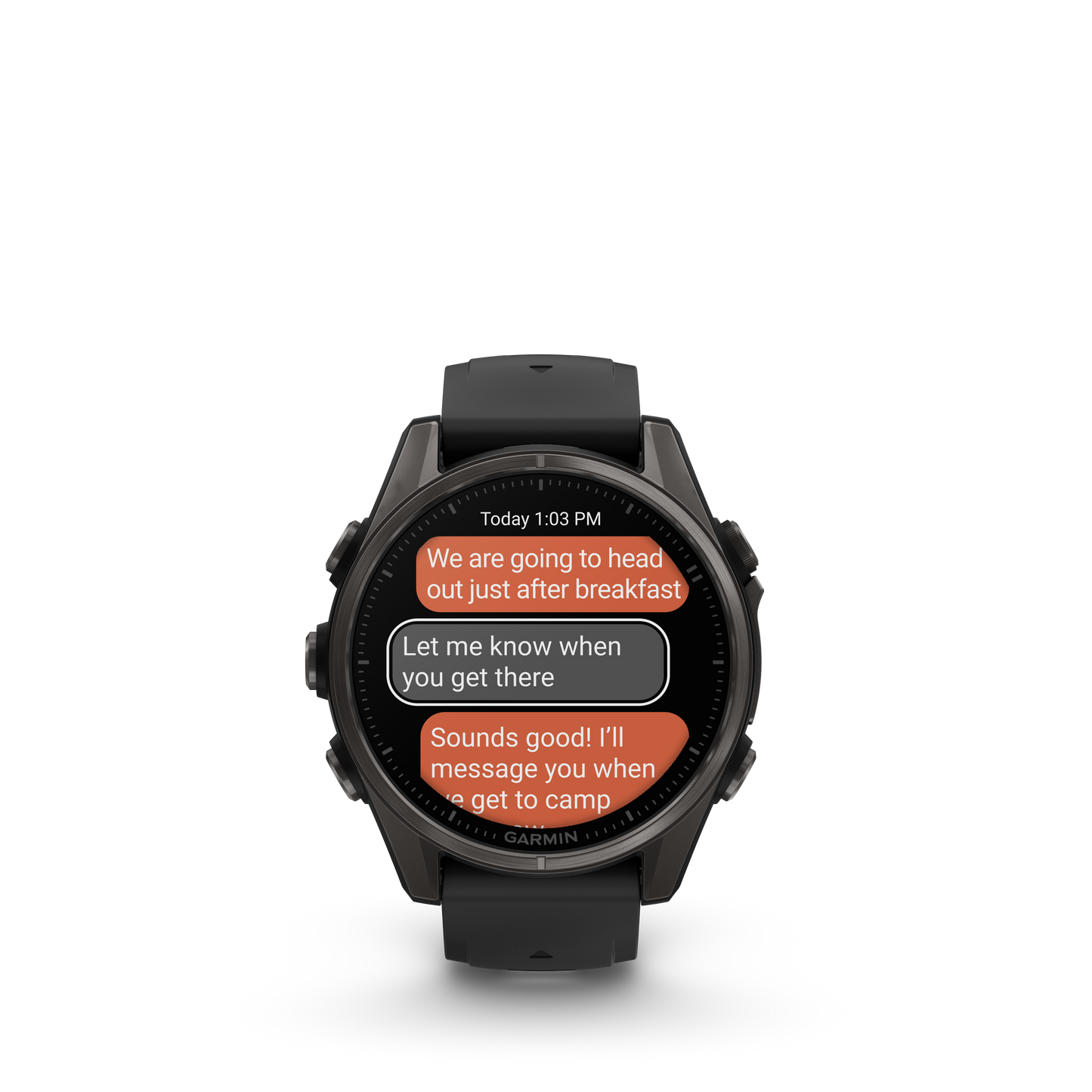 Garmin f?nix 8 – 43mm, AMOLED Sapphire, Carbon Gray DLC Titanium with Black/Pebble Gray Silicone Band