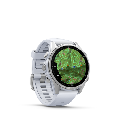 Garmin f?nix 8 – 43mm, AMOLED, Silver with Whitestone Silicone Band