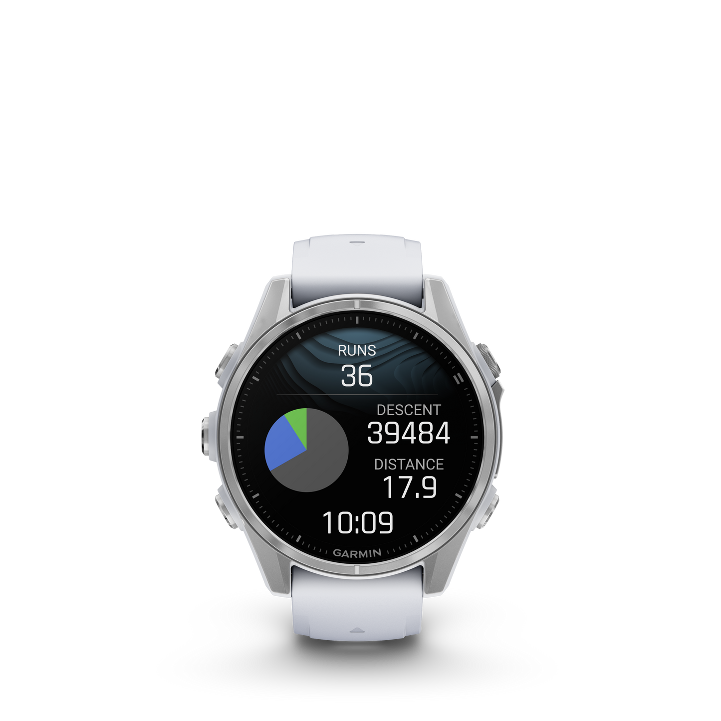 Garmin f?nix 8 – 43mm, AMOLED, Silver with Whitestone Silicone Band