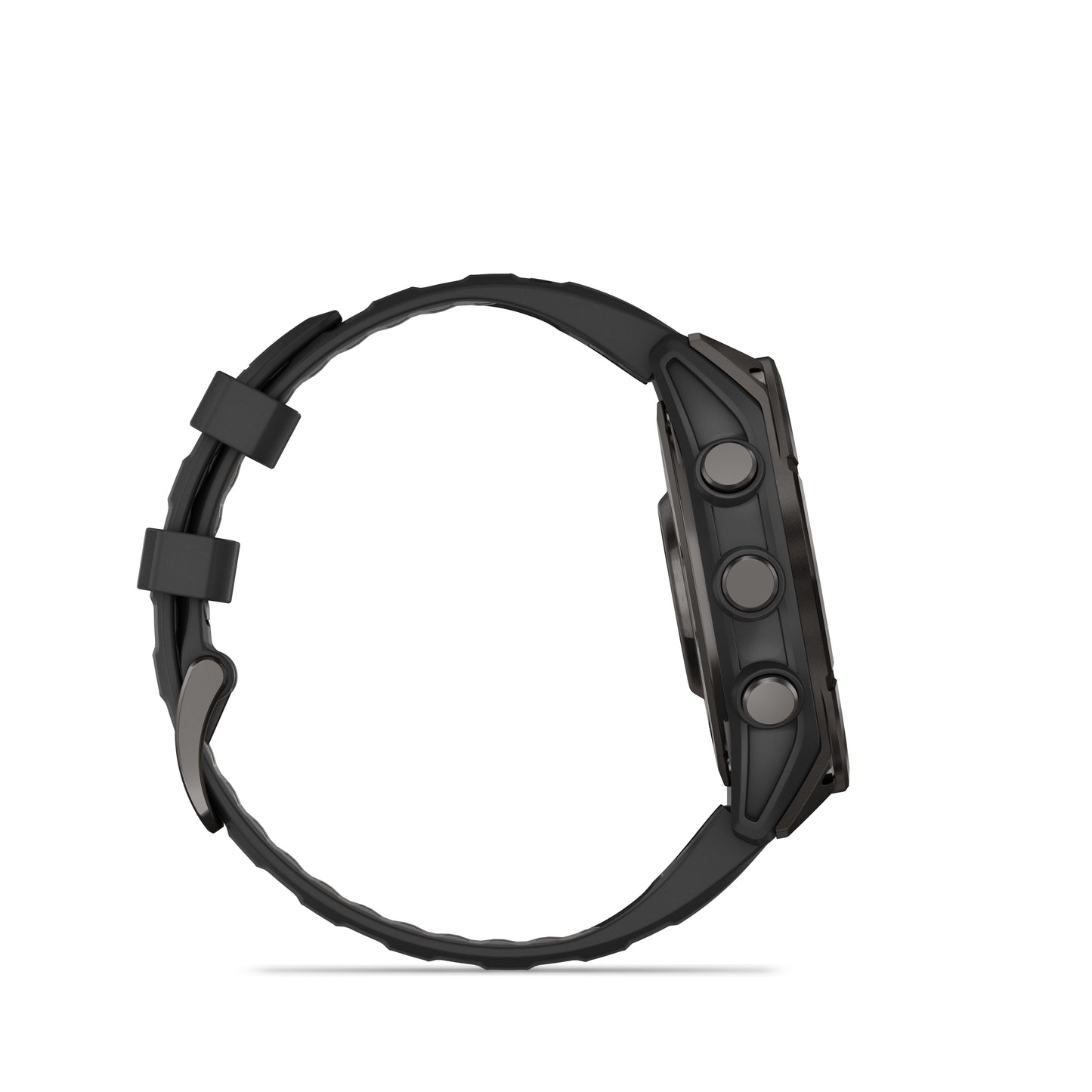 Garmin f?nix 8 – 47mm, AMOLED Sapphire, Carbon Gray DLC Titanium with Black/Pebble Gray Silicone Band