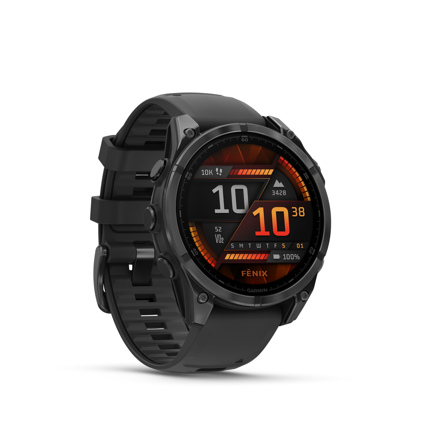 Garmin f?nix 8 – 47mm, AMOLED, Slate Gray with Black Silicone Band