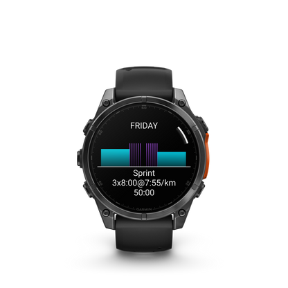 Garmin f?nix 8 – 47mm, AMOLED, Slate Gray with Black Silicone Band