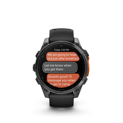 Garmin f?nix 8 – 47mm, AMOLED, Slate Gray with Black Silicone Band