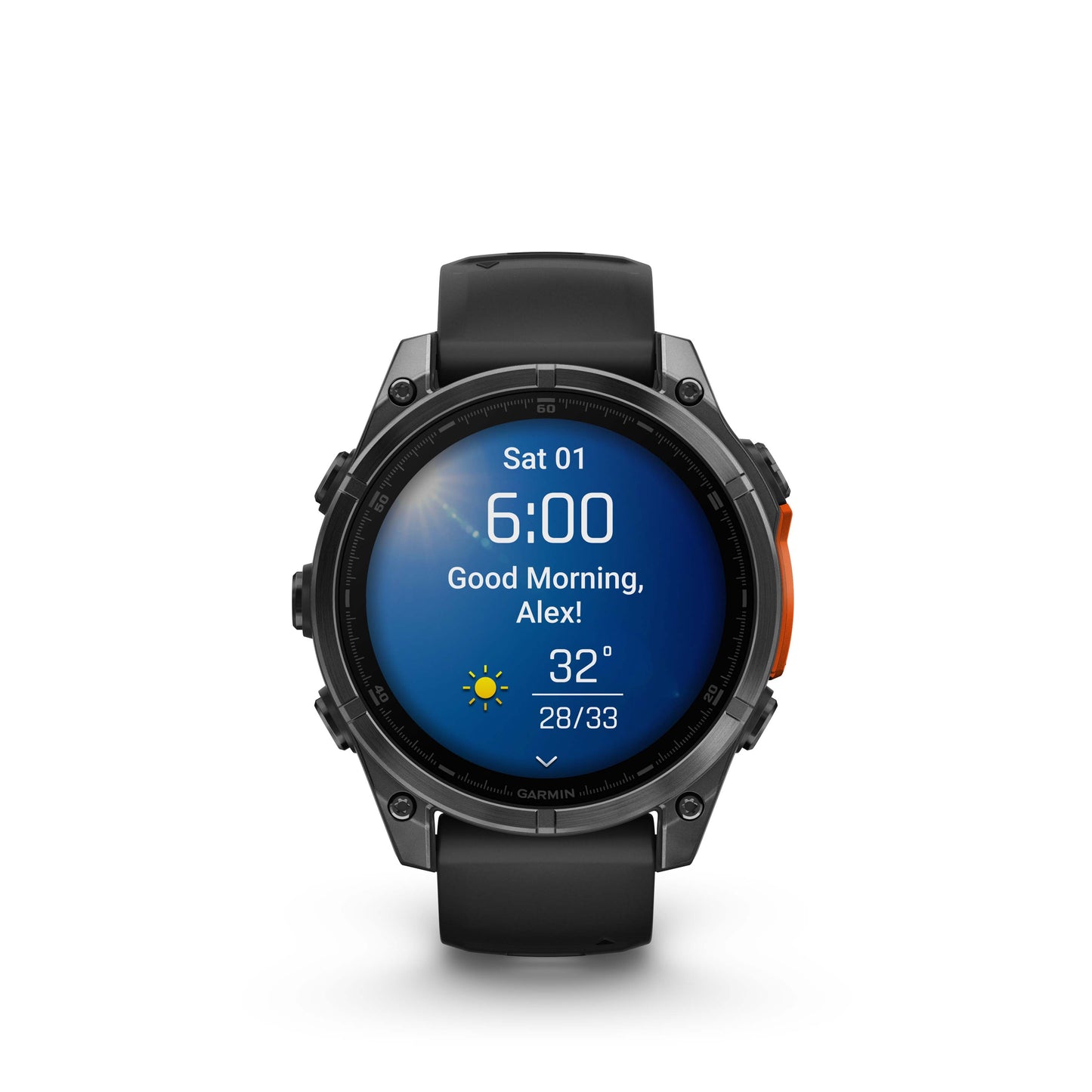 Garmin f?nix 8 – 47mm, AMOLED, Slate Gray with Black Silicone Band