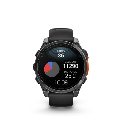 Garmin f?nix 8 – 47mm, AMOLED, Slate Gray with Black Silicone Band
