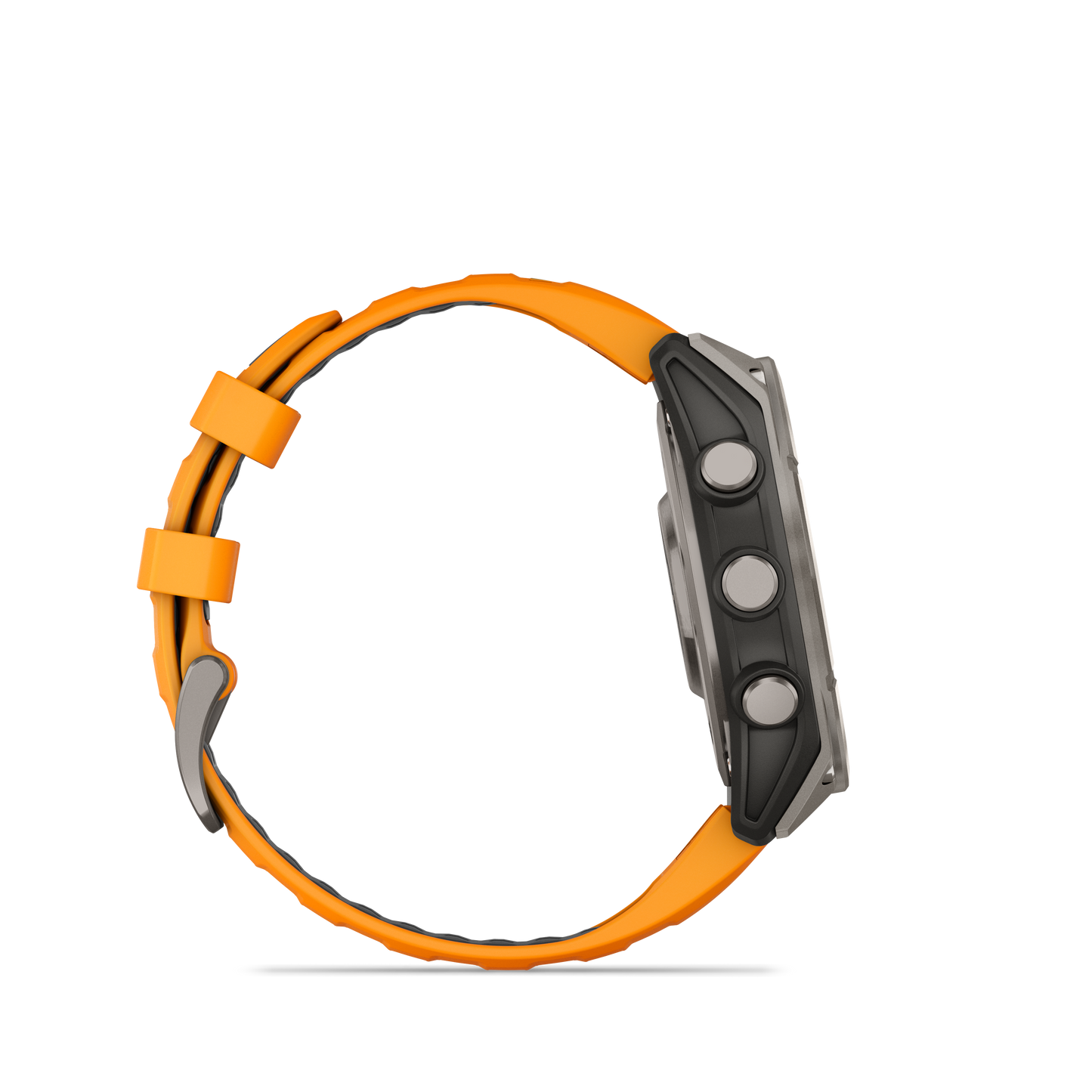 Garmin f?nix 8 – 47mm, AMOLED Sapphire, Titanium with Spark Orange/Graphite Silicone Band