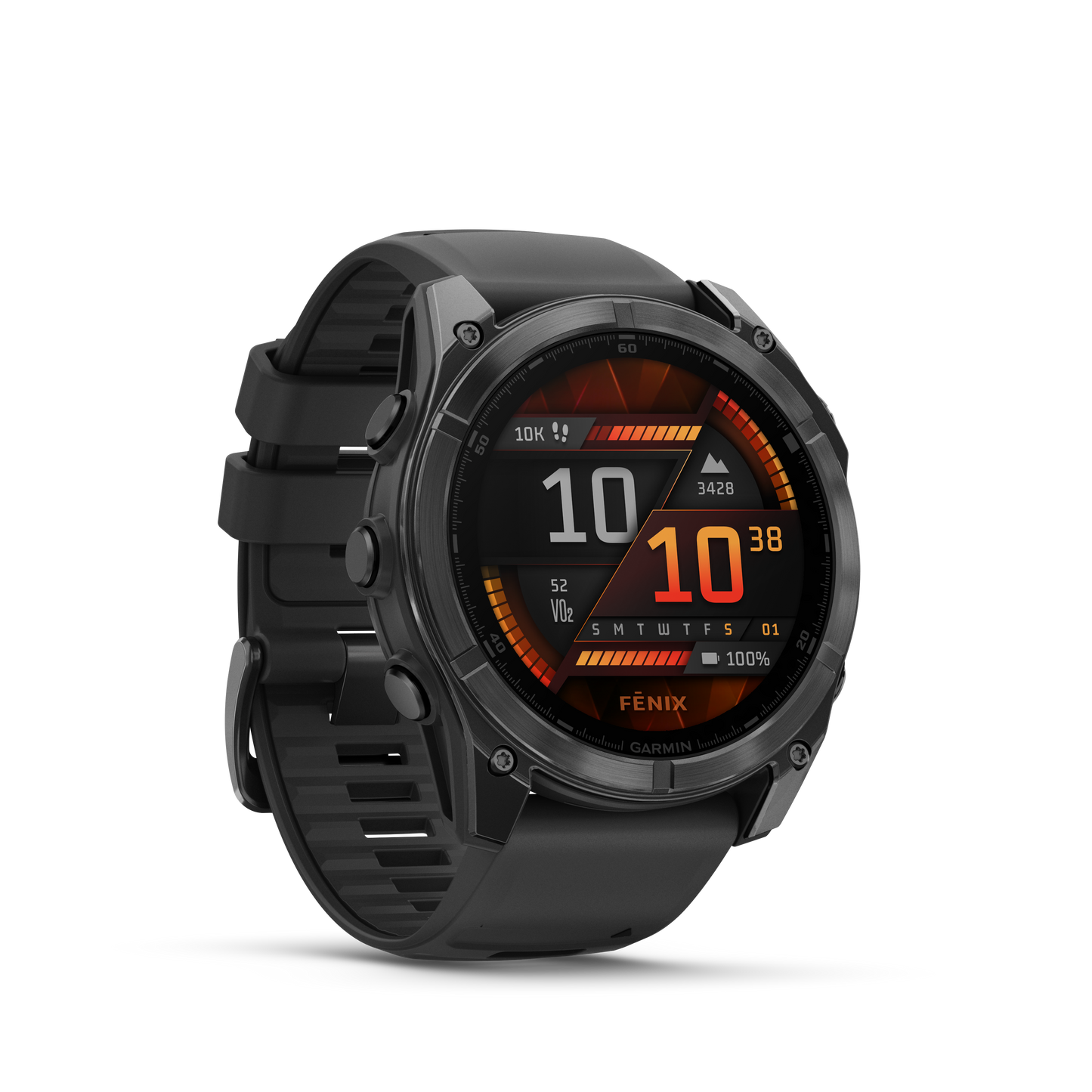 Garmin f?nix 8 – 51mm, AMOLED Slate Gray with Black Silicone Band