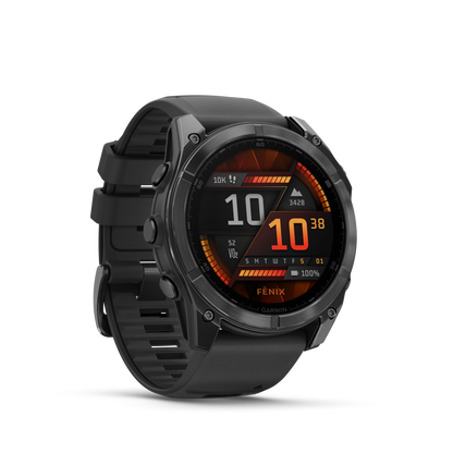 Garmin f?nix 8 – 51mm, AMOLED Slate Gray with Black Silicone Band