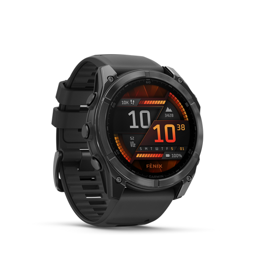 Garmin f?nix 8 – 51mm, AMOLED Slate Gray with Black Silicone Band