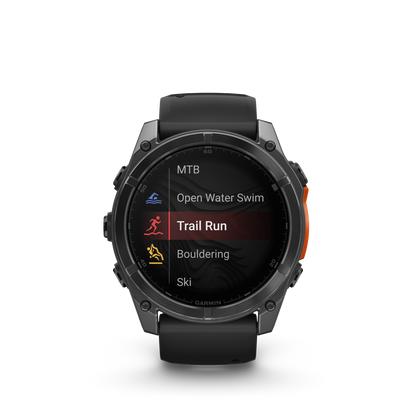 Garmin f?nix 8 – 51mm, AMOLED Slate Gray with Black Silicone Band