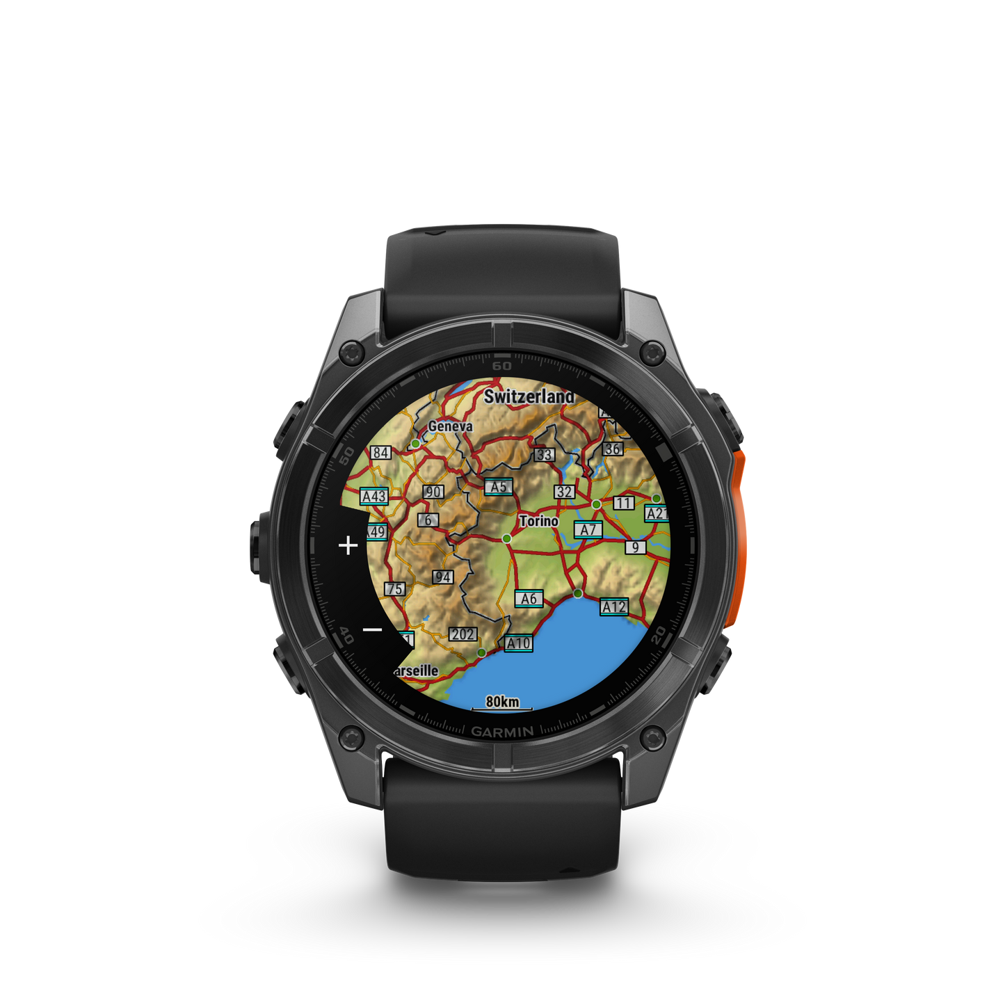 Garmin f?nix 8 – 51mm, AMOLED Slate Gray with Black Silicone Band