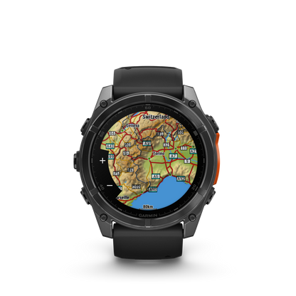 Garmin f?nix 8 – 51mm, AMOLED Slate Gray with Black Silicone Band